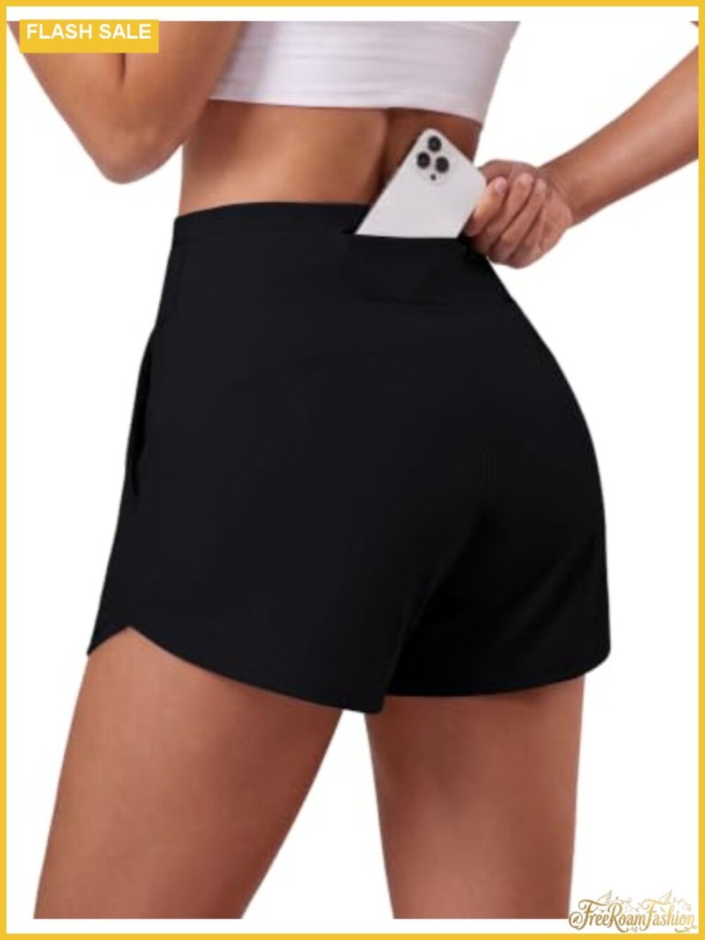 Women's 3" High Waisted Athletic Shorts with Pockets